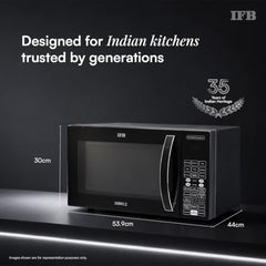 IFB 30L Convection Microwave Oven with 360 Degree Motorized Rotisserie 101 Auto Cook Menus (30BRC2, Black, Auto Defrost, Grill Mode, Combi-Cook Modes, 10 Power Levels)