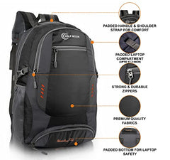 Half Moon Extra Large Size 55L Rucksack Bag/Trekking Bags for Men, Black | With Laptop Compartment | For Luggage Pack Tracking Hiking Travel Backpack for Man & Women