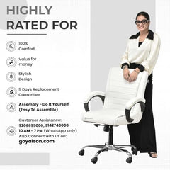 GOYALSON Ergonomic Revolving Office Home Swivel Desk Chair with Adjustable Height Smooth Moving (2, Black, Standard)