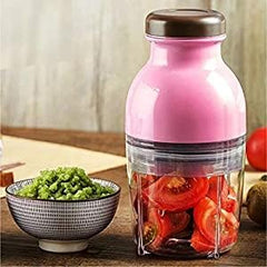 All in One Capsule Cutter Quatre Food Chopper| Food Processor Multi-Purpose Vegetable Fruit Blender Mixer| Meat Grinder Crusher with Top Pushing Button| Mixy & Juicer
