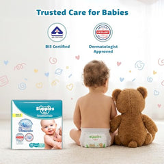 Amazon Brand - Supples Premium Baby Diaper Pants | 84 Baby Diapers | XXL | 15-25 Kg | 42 x 3 Packs | 12 Hrs Absorption | Cushiony Cotton Soft Fabric | Phthalates-Free | Triple Leak Guard
