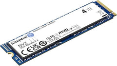 Kingston NV3 4TB M.2 2280 NVMe SSD | PCIe 4.0 Gen 4x4 | Up to 6000 MB/s | SNV3S/4000G