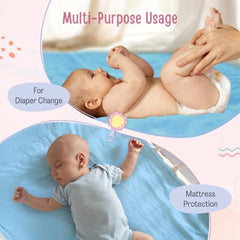 LuvLap Instadry Waterproof Baby Dry Sheet, Small Size 50x70 cm, Extra Absorbent Quick Dry Sheet for New Born,Toddler, Anti-Piling Fleece for Baby, Bed Protector, Pack of 2, Maroon & Navy Blue