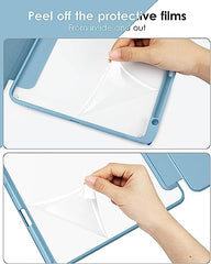 ProElite Case for iPad Air 11 Inch M4/M3/M2 2026/2025/2024, iPad Air 10.9 inch 5th/4th Gen & iPad Pro 11 inch 4th/3rd Gen 2022 case Cover, Transparent Smart Flip Cover with Pencil Holder, Lavender