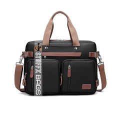 STUFFX BAGS - 36L | 17.3" Laptop | 3-in-1 Smart Convertible Multi Use College laptop office bag Tech gadgets backpack for travelling | Expandable, 3 Front, Pen&Tablet Pocket Waterproof Nylon (Black)