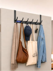 BOXJOY 12 Hook Over The Door Hanger | Wall Hanging Metal Hook Cloth Hangers | Strong Hooks Without Drill Clothes Organiser | Dress Stand Shirt Towel Home Organizer for Bathroom Bedroom Kitchen Wardrobe