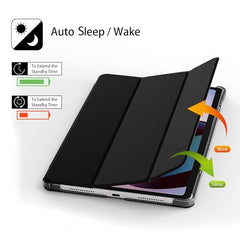 ProElite Cover for Xiaomi Mi Pad 8/8 Pro/Mi Pad 7/7 Pro 11.2 inch Cover, Flip Case Cover with Transparent Back & Stylus Pen [Auto Sleep Wake Support], Black