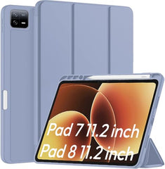 Robustrion Cover for Xiaomi Mi Pad 8/8 Pro/Xiaomi Pad 7/7 Pro 11.2 inch Cover Case with [Pencil Holder], Trifold Flip Case Cover for Xiaomi Pad 7/8 Cover [Auto Sleep Wake] - Black