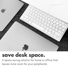 Macally Slim USB Wired Small Compact Mini Computer Keyboard for Apple Mac, iMac, MacBook Pro/Air, Mac Mini, Windows PC Desktops, Laptop (Space Gray)