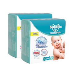 Amazon Brand - Supples Premium Baby Diaper Pants | 84 Baby Diapers | XXL | 15-25 Kg | 42 x 3 Packs | 12 Hrs Absorption | Cushiony Cotton Soft Fabric | Phthalates-Free | Triple Leak Guard