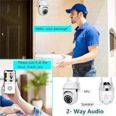 Grousale 3 MP FHD WiFi Indoor Mini Fox Ptz Security Camera with Color Night Vision, 360° Ptz Rotation, Motion Tracking, Two Way Audio and Multi Users View