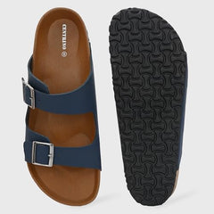 Centrino Sandals for Men | Berkin-Style Slip-On Casual Sandal with Open Toe Design |Lightweight On-Grip Sole for Outdoor Wear|Men Open Toe Buckle Strap Sandals| Summer Slip-On Slipper|Perfect For Monsoon Rainy Season NAVY 13 UK(7313)