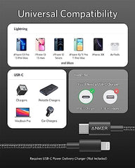 Anker New Nylon USB-C to Lightning Cable, 331 Cable, Fast Charging Cord (1ft, MFi Certified) for iPhone 13 13 Pro 12 Pro Max 12 11 X XS XR 8 Plus, AirPods Pro, Supports Power Delivery (Black)