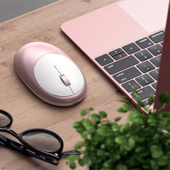 SATECHI M1 Wireless Bluetooth Mouse, USB-C Rechargeable, Compact, Silver
