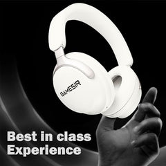 GameSir Newly Launches Echo Plus: Premium Over-Ear Wireless Bluetooth Headphones Deep Bass, Passive Noise Cancellation, Built-in Mic,5 Hours of Music & Talk Time, for Adults Men & Women (White)