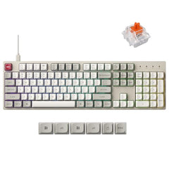 Keychron C2 Pro Wired Mechanical Keyboard with 8K Hz Polling Rate, Full Size Custom RGB Backlit Hot-Swappable, Non-Shine Through PBT Keycaps Compatible with Mac Windows Linux