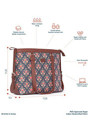 ZOUK Office Bag | Stylish Bags for Office Use | Laptop Bag 15.6 inch | Stylish Tote for Office Use | Purse for Women | Vegan Leather Handbag | Daily & Travel Use | Multicolor Mandala Print