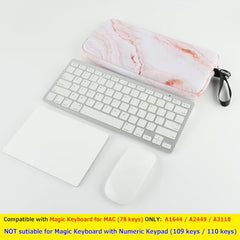 Neoprene Carrying Keyboard Sleeve Case Bag Protection Pouch Compatible with Magic Keyboard 1 & 2, Wireless Keyboard, Magic Mouse, Magic Trackpad and Wireless Trackpad (Blue Marble Pattern)