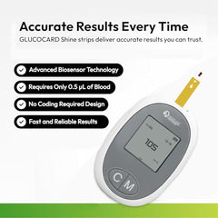 D MEDICARE Blood Glucose Test Strips 50 Pcs | Reliable Sugar Testing Strips with Quick Absorption | Easy Home Diabetes Monitoring | Hygienically Packed Strips | For D MEDICARE Glucometer