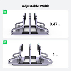 UGREEN Vertical Laptop Stand, Dual Slot Aluminum Holder