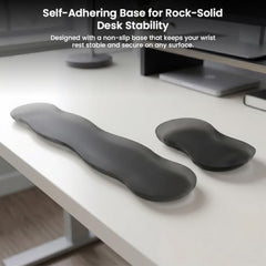 TECPHILE Mouse Pad Wrist Support with Massage Design, Ergonomic Dog Paw Mouse Mat, Pain Relief Memory Foam, Anti-Slip PU Base, Cushion Mousepad Wrist Rest for Gaming, Home, Office, Laptop, Computer