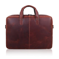 WildHorn Genuine Leather Office Bag for Men | 15.6-Inch Laptop Bag with a Minimalist Design | Professional Leather Bag with Adjustable Straps & Multiple Compartments | 1-Year Warranty