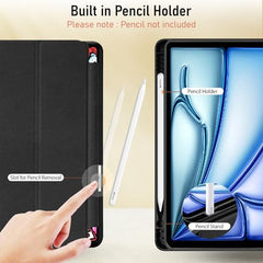 Robustrion Case Cover for iPad Air 11 inch Cover M4 / M3 / M2 / iPad Air 5th Generation Cover/iPad Air 4th Generation with [Pencil Holder] for iPad Air 11 inch M4 M3 M2 /Air 4 5 10.9" - Black