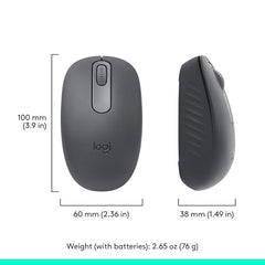 Logitech M196 Compact Ambidextrous Bluetooth Wireless Mouse - Off White