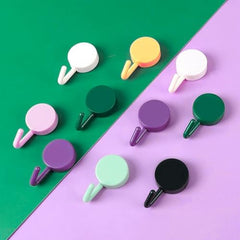 Shivstor 15 Pack Self Adhesive WallHook Heavy DutyHook for Hanging Without Drilling Transparent Nail Free StickyHook Strong Wall Hanger Set of 15 FlowerHook for Kitchen Bathroom Home Storage