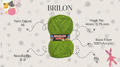 Woolco Oswal Brilon Acrylic Hand Knitting Yarn Balls Pack of 4 (50g Each) -Soft Wool Yarn for Knitting, Craft, DIY Projects, Sweaters, Scarves, Multicolor Wool Thread for Home Use (Off White)