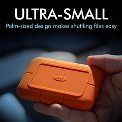 LaCie Rugged SSD Pro 1TB Solid State Drive - USB-C Thunderbolt 3, Drop Shock Dust Water Resistant, for Mac and PC Computer Desktop Laptop, 1 Mo Adobe CC (STHZ1000800)