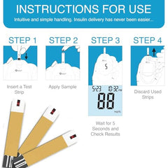 D MEDICARE Blood Glucose Test Strips 50 Pcs | Reliable Sugar Testing Strips with Quick Absorption | Easy Home Diabetes Monitoring | Hygienically Packed Strips | For D MEDICARE Glucometer