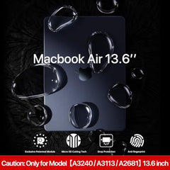 Saco for MacBook Air 13 inch Case M5 2026 M4 2025 M3 M2 2024-2022 A3449 A3240 A3113 A2681 100% Match Official Color, Scratch Resistant, Easy to Snap on | MacBook Air 13.6 inch Case