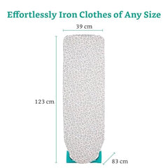 Amazon Brand - Solimo Wooden Ironing Board/Table with Iron Holder, Foldable & Adjustable (116 x 40cm)