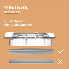 Butterfly ZieraBlack 1000 Watt Mixer Grinder | 6 Jars | Coarse Grinding Jar | Uniform Grinding - Tornado Blade & Lid | Smudge Free & Long Lasting Annealed SS Jars | Torx23 Motor| 5 Years Warranty
