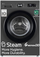 LG 9 Kg, 5 Star, AI Direct Drive Technology, Wi-Fi, Steam+ with Wrinkle Care, Fully Automatic Front-Loading Washing Machine (FHP1209Z7P, Intelligent & Convenient Fabric Care, Allergy Care, Platinum)