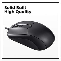 Perixx PERIMICE-209P Wired PS/2 Optical Mouse – Ambidextrous 3-Button Design, 1000 DPI Precision & 6-Ft Cable – Glossy Black for Legacy PCs & Industrial Systems