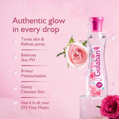 Dabur Gulabari Premium Rose Water - 400ml (Pack of 3) | With No Paraben | Cleanses, Hydrates & Moisturises Skin | Balances & Restores Skin's pH Levels | For All Skin Types