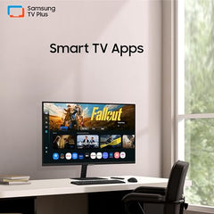 Samsung 32" (80 cm) 4K M7 Vision AI Smart Monitor|UHD 3840 x 2160|Smart TV Experience with AI|Type-C|Apple AirPlay|Gaming Bar|Remote|Speakers|Wi-Fi|Bluetooth|AI Picture & Sound|LS32FM701UWXXL|White
