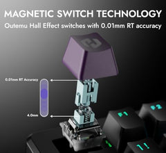 Kreo Hive 75 HE Magnetic Gaming Keyboard | 75% Layout | Hall Effect Switches | 8K Polling Rate | Rapid Trigger | Adjustable Actuation | SOCD | RGB | Type-C Wired