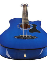 Juârez Acoustic Guitar Kit, JRZ38C/BK 38 Inch Cutaway, 038C with Bag, Strings, Pick and Strap, Black