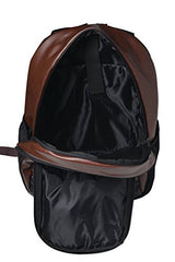 F Gear CEO Brown 25L Medium Laptop backpack Fits upto 16" Laptop faux Artificial Leather Water resistant lightweight, Gifts for Men Women Boys Girls Adults, College/School/Tuition/Travel Bag