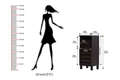 DeckUp Uniti Engineered Wood Bedside Table and End Table (Dark Wenge, Matte Finish)