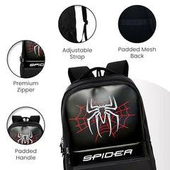 HACKER Laptop Backpack for Men & Women | Stylish Spider Printed Backpack | Durable School, College & Office Bag | Spacious Travel Backpack with Padded Laptop Compartment & Adjustable Straps