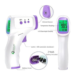 D MEDICARE Automatic Blood Pressure Monitor & Infrared Thermometer Combo Pack | Digital BP Machine & Non Contact Forehead Thermometer | Blood Pressure & Temperature Monitor (COMBO-04)