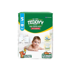 TEDDYY Easy Baby M Size Diaper Tape Style |126 Count (Medium) | 6-11 kgs (Pack of 2) | Quick Absorbency | Extra Super Soft | Anti - Bacterial | Wetness Indicator with Adjustable Grip Tapes