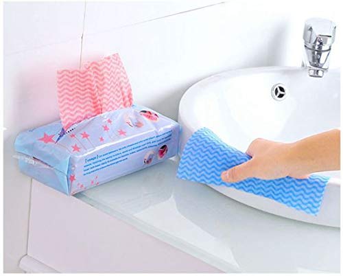 SYGA 80 Pcs Multipurpose Non-woven Fabric Nonstick Wiping Rags House Cleaning Cloth Kitchen Dish Cloth (Random Color)