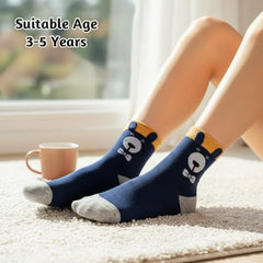MOMISY 5 Pairs Baby kids Girl Boys Toddlers Infant Children Cotton Stretch Ankle Socks (IN, Age, 3 Years, 5 Years, BigEars)