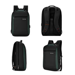 Nasher Miles Madison Passenger Workpack 22 Liters Water Resistant, Padded, Premium Reversed Polyester Black Yellow Laptop Backpack | USB charging| Unisex | Ideal For Office (Black & Yellow)