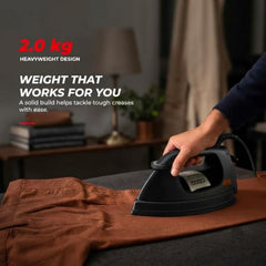 USHA EI 3710 Primora 2 KG Heavy Weight Dry Iron| 1100W| Non-stick Dual Coated Sole Plate For Easy Gliding & Long Life| 1.8 m Long Cord| Dual Layer Safety | 2 Years Warranty